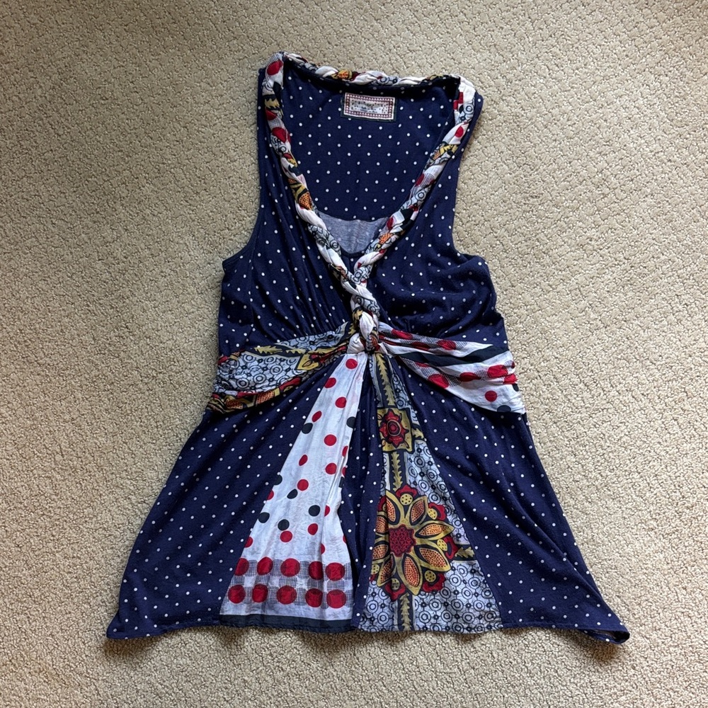 Polka Dot and Floral Women's Tank Top